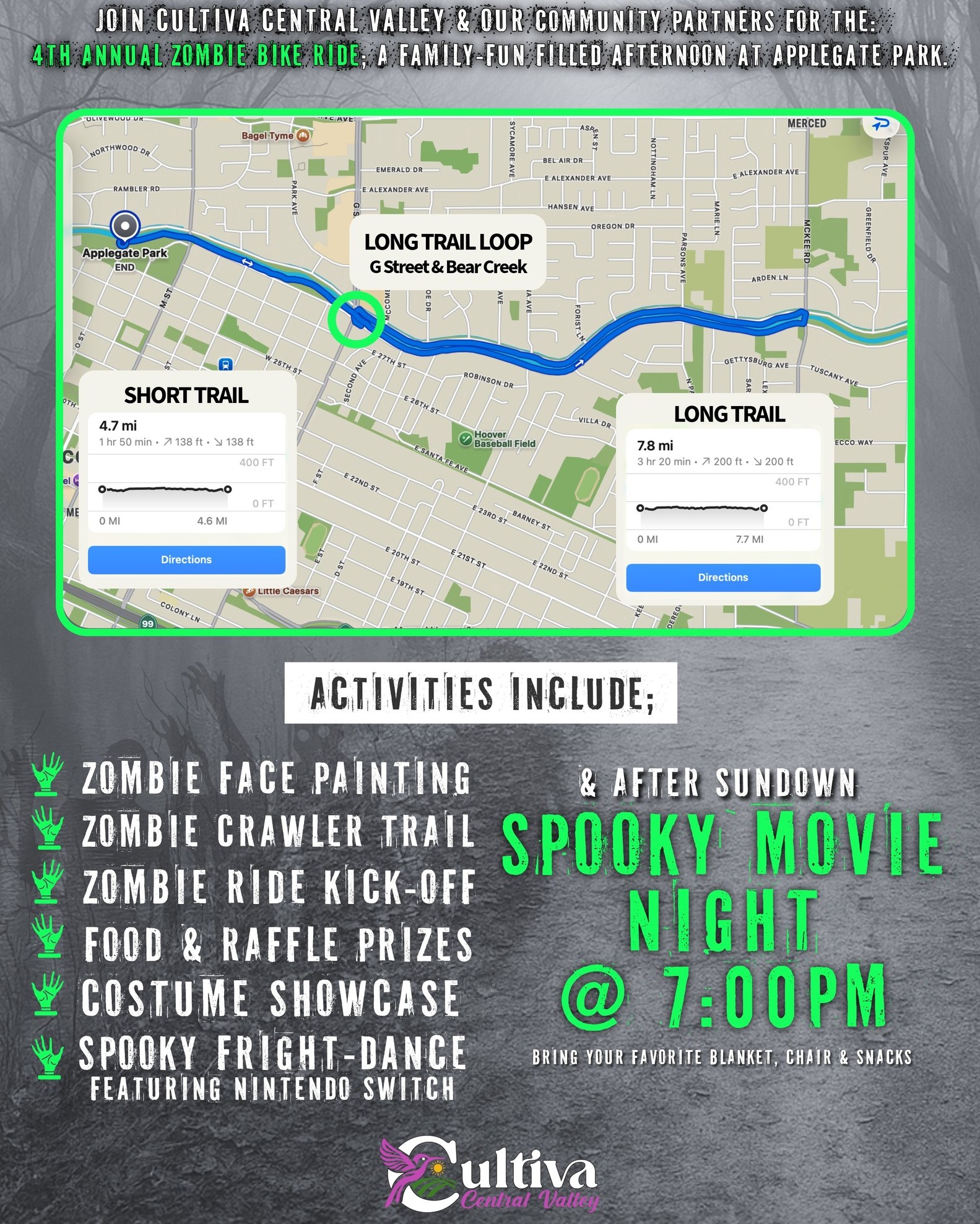 Zombie Bike Ride Flyer 2