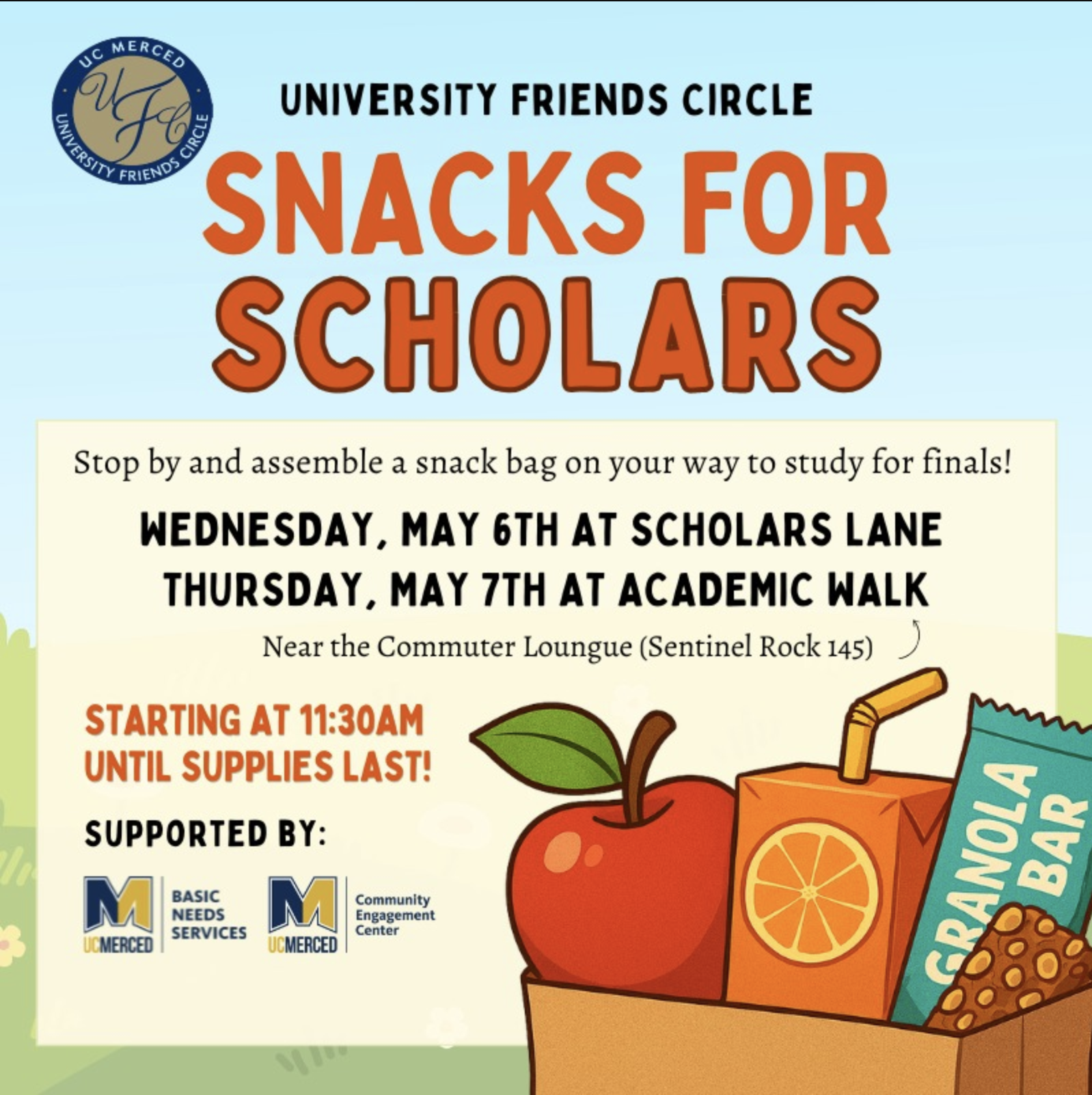 Snacks for Scholars Flyer