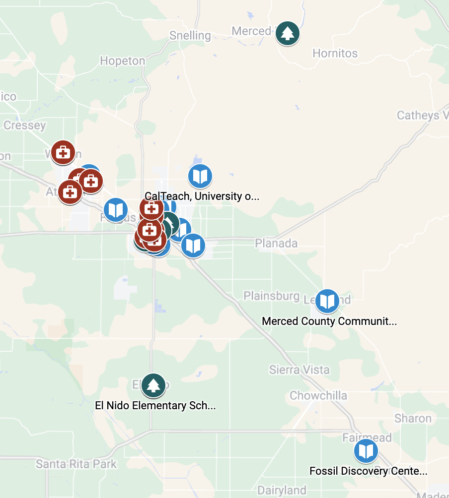 College Corps Host Sites Map